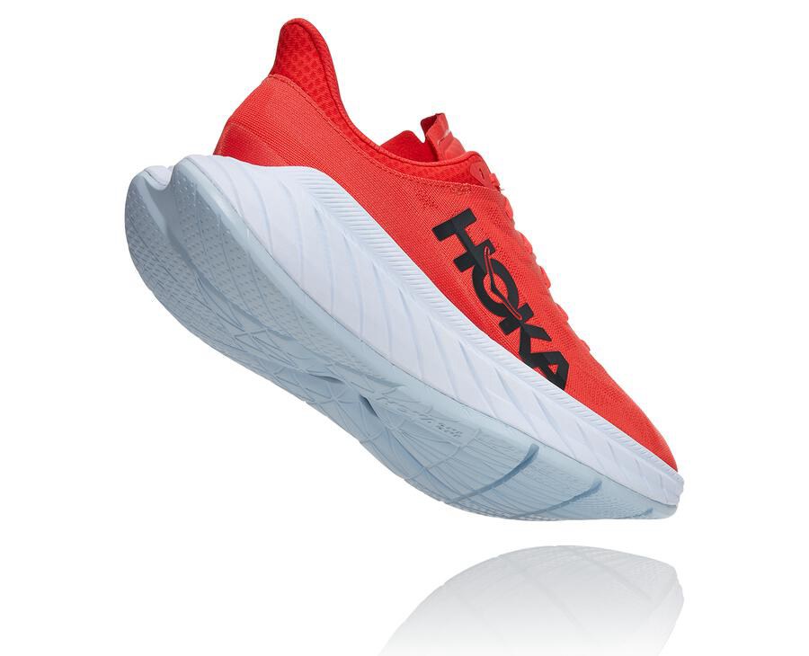 Chaussure Running Hoka One One Carbon X 2 Homme - Rouge/Blanche - FPI-178642